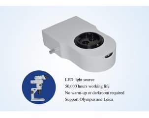 LED fluorescent attachment for fluorescent stereo microscope